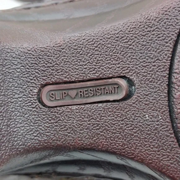 Nurse Mates Pillow Top Halle Burgundy Snakeskin Leather Round Toe Clog Shoes - Picture 10 of 16